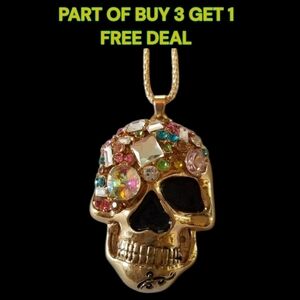 💀Glam Skull Statement Pendant / Necklace - NWOT💀